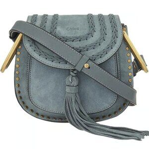 EUC - Chloe Hudson Mini Blue Suede Tassel Bag